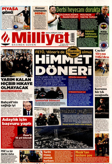 MİLLİYET 22 Şubat 2025 gazete manşeti
