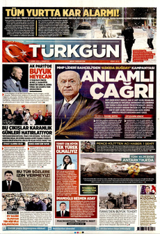 TÜRKGÜN 22 Şubat 2025 gazete manşeti