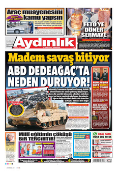 AYDINLIK GAZETESİ 22 Şubat 2025 gazete manşeti