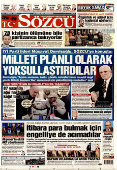 SÖZCÜ 24 Şubat 2025 gazete manşeti