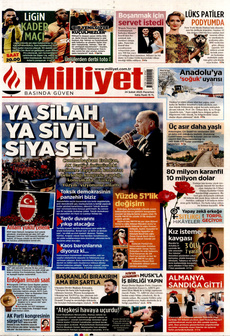 MİLLİYET 24 Şubat 2025 gazete manşeti