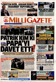 MİLLİ GAZETE 24 Şubat 2025 gazete manşeti