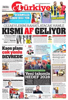 TÜRKİYE GAZETESİ 23 Şubat 2025 gazete manşeti