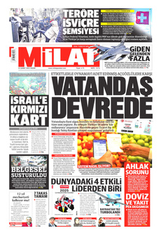 MİLAT 23 Şubat 2025 gazete manşeti
