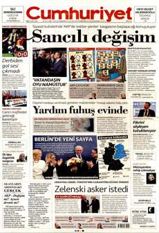 CUMHURİYET 25 Şubat 2025 gazete manşeti