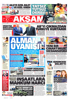 AKŞAM 25 Şubat 2025 gazete manşeti