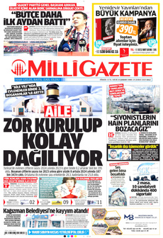 MİLLİ GAZETE 25 Şubat 2025 gazete manşeti