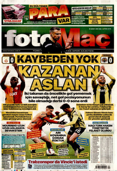 FOTOMAÇ 25 Şubat 2025 gazete manşeti