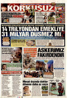 KORKUSUZ 25 Şubat 2025 gazete manşeti