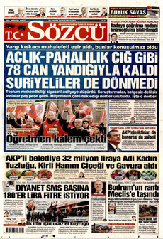 SÖZCÜ 26 Şubat 2025 gazete manşeti