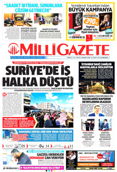 MİLLİ GAZETE 26 Şubat 2025 gazete manşeti