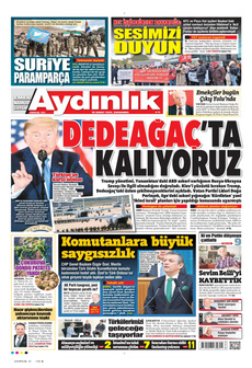 AYDINLIK GAZETESİ 26 Şubat 2025 gazete manşeti