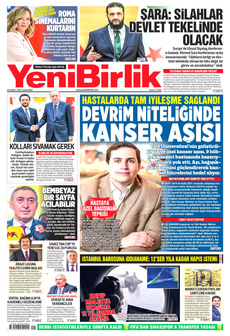 YENİBİRLİK 26 Şubat 2025 gazete manşeti