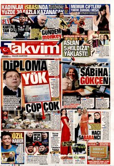 TAKVİM 26 Şubat 2025 gazete manşeti