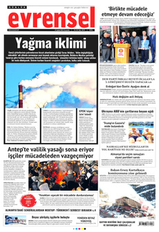 EVRENSEL 27 Şubat 2025 gazete manşeti