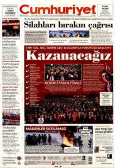 CUMHURİYET 28 Şubat 2025 gazete manşeti