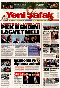 YENİ ŞAFAK 28 Şubat 2025 gazete manşeti