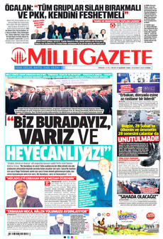 MİLLİ GAZETE 28 Şubat 2025 gazete manşeti