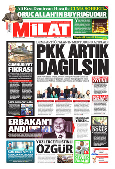 MİLAT 28 Şubat 2025 gazete manşeti