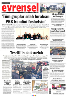EVRENSEL 28 Şubat 2025 gazete manşeti