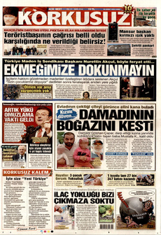 KORKUSUZ 28 Şubat 2025 gazete manşeti