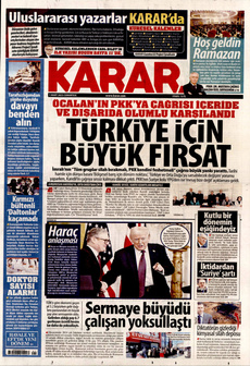 KARAR 1 Mart 2025 gazete manşeti