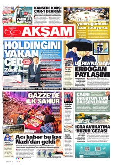 AKŞAM 2 Mart 2025 gazete manşeti