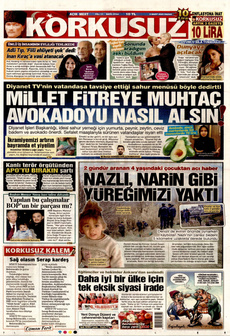 KORKUSUZ 2 Mart 2025 gazete manşeti