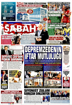 SABAH 3 Mart 2025 gazete manşeti