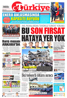 TÜRKİYE GAZETESİ 3 Mart 2025 gazete manşeti