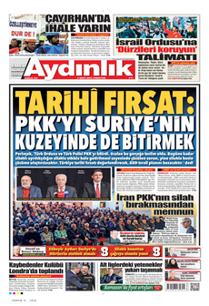 AYDINLIK GAZETESİ 3 Mart 2025 gazete manşeti