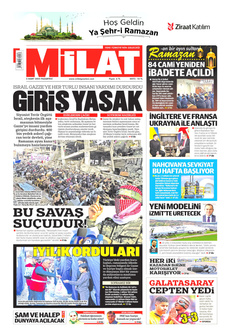 MİLAT 3 Mart 2025 gazete manşeti