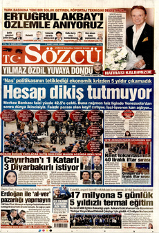 SÖZCÜ 7 Mart 2025 gazete manşeti