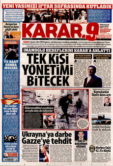 KARAR 7 Mart 2025 gazete manşeti