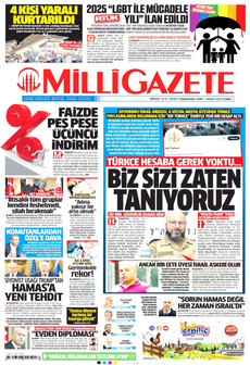 MİLLİ GAZETE 7 Mart 2025 gazete manşeti