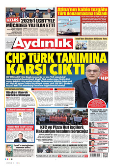AYDINLIK GAZETESİ 7 Mart 2025 gazete manşeti
