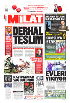 MİLAT 7 Mart 2025 gazete manşeti