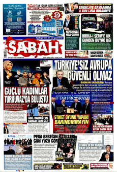 SABAH 8 Mart 2025 gazete manşeti