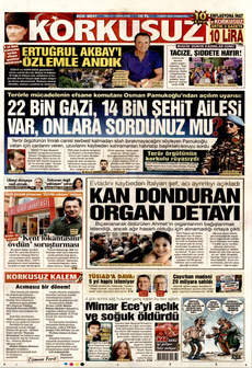 KORKUSUZ 8 Mart 2025 gazete manşeti