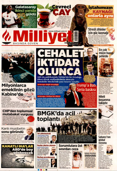 MİLLİYET 10 Mart 2025 gazete manşeti