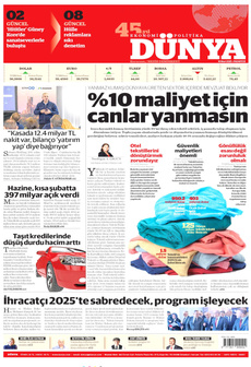 DÜNYA 10 Mart 2025 gazete manşeti