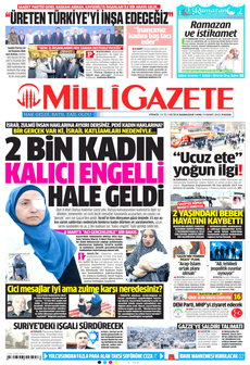 MİLLİ GAZETE 9 Mart 2025 gazete manşeti