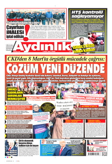 AYDINLIK GAZETESİ 9 Mart 2025 gazete manşeti