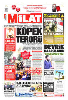 MİLAT 9 Mart 2025 gazete manşeti