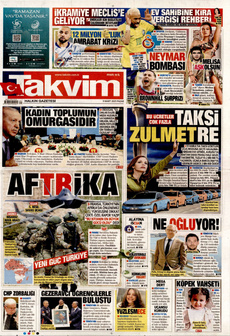 TAKVİM 9 Mart 2025 gazete manşeti