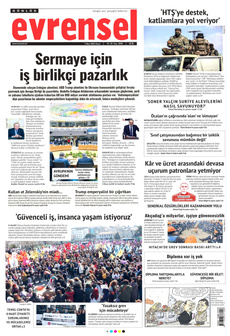 EVRENSEL 9 Mart 2025 gazete manşeti