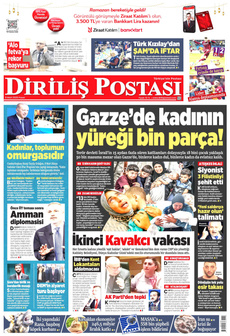 DİRİLİŞ POSTASI 9 Mart 2025 gazete manşeti