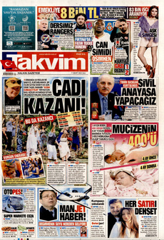 TAKVİM 11 Mart 2025 gazete manşeti