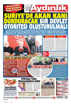 AYDINLIK GAZETESİ 12 Mart 2025 gazete manşeti