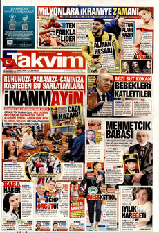 TAKVİM 12 Mart 2025 gazete manşeti